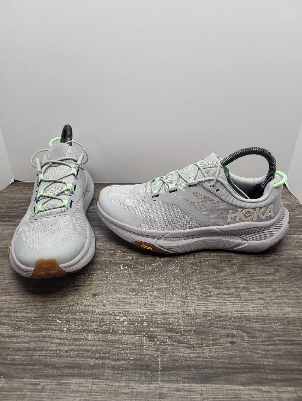 Hoka One One Transport Shoes Womens Size 7 B Gray Running Sneakers 1123154 HMLG
